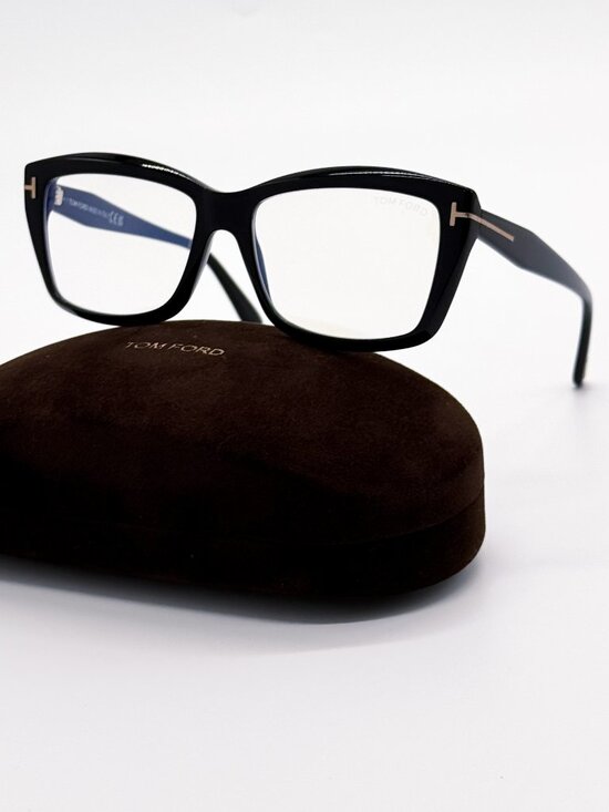 New Tom Ford TF6065 001 Black Cat Eye Women Eyeglasses Authentic